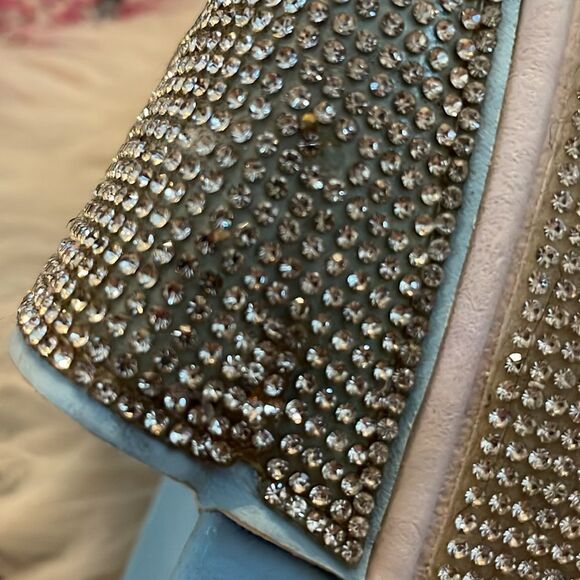 Rhinestone Embellished Slide Platform Sandals 7 - Picture 8 of 8